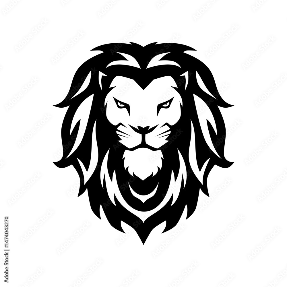 Obraz premium lion head vector logo abstract illustration