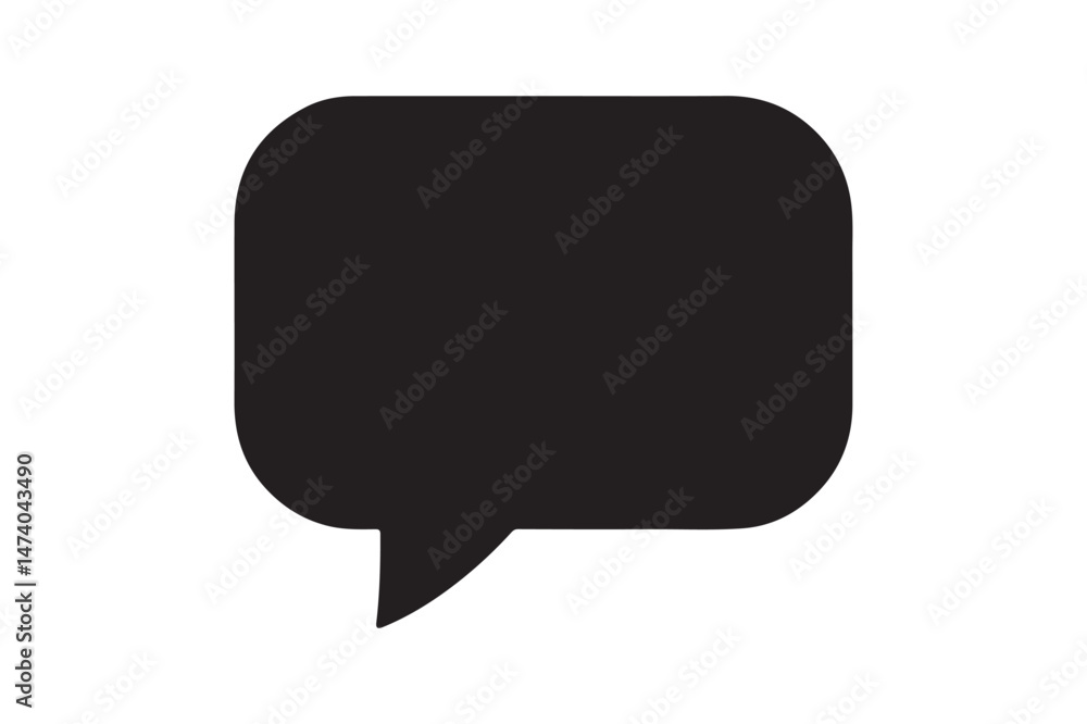 Message Silhouette – Solid Black Design