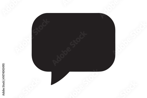 Message Silhouette – Solid Black Design