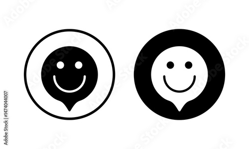 smile icon vector illustration. smile emoticon icon. feedback sign and symbol
