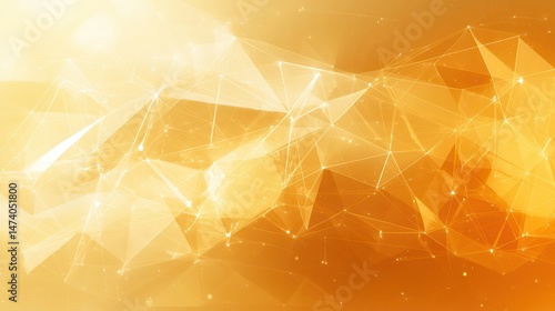 Abstract gold polygonal network