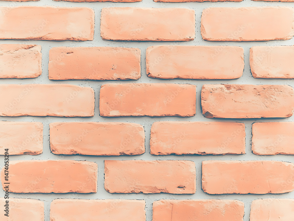 Obraz premium Peach Brick Wall Texture.