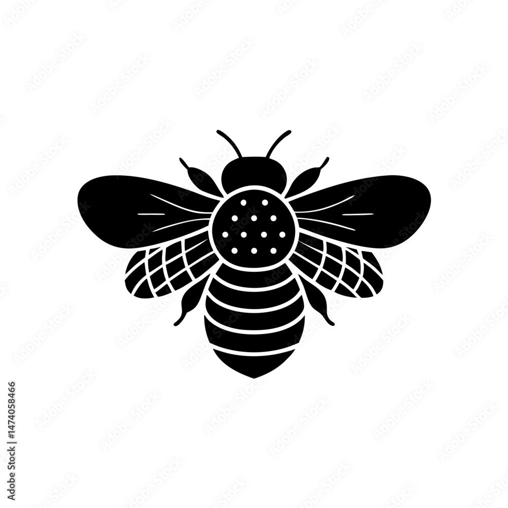 Obraz premium creative details Bee icon Vector Illustration