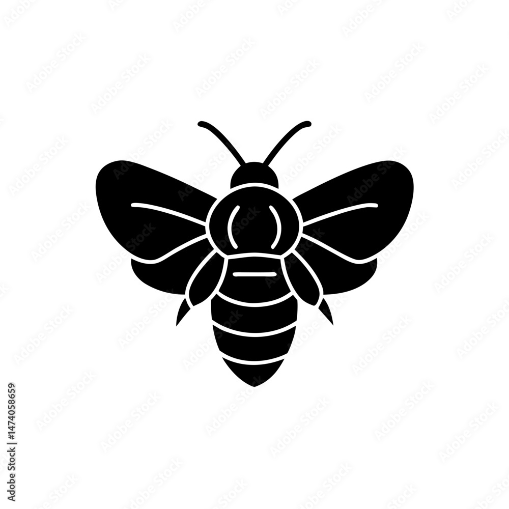 Obraz premium creative details Bee icon Vector Illustration