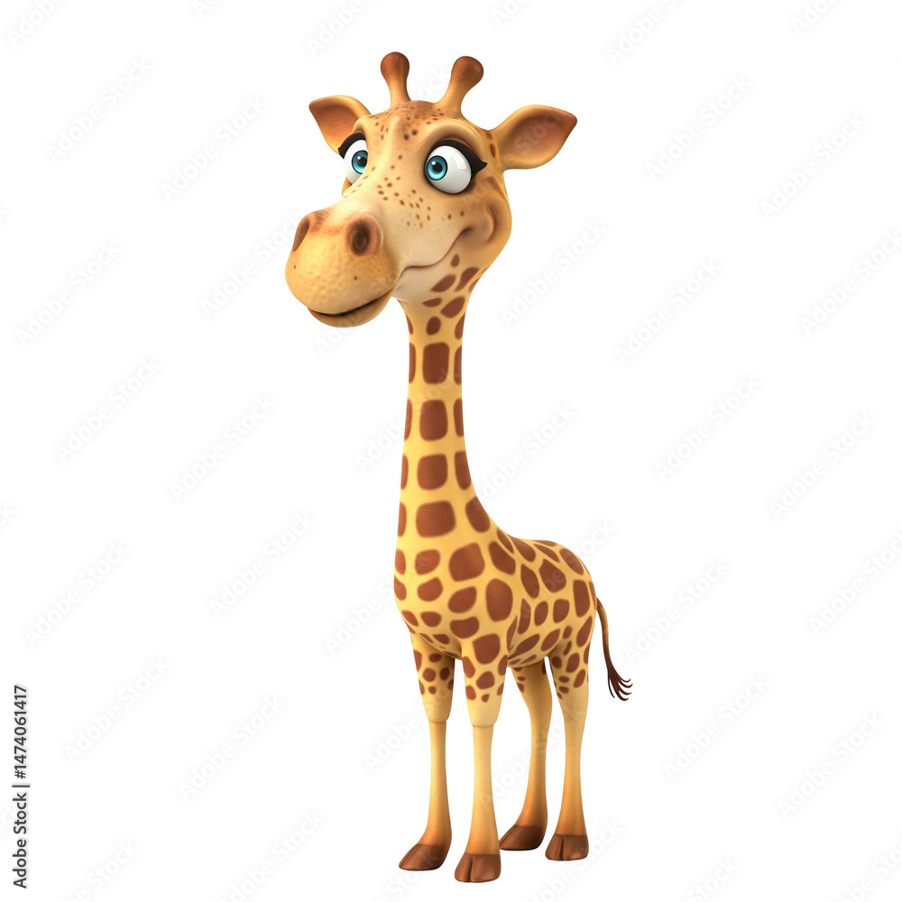 Obraz premium giraffe isolated on white