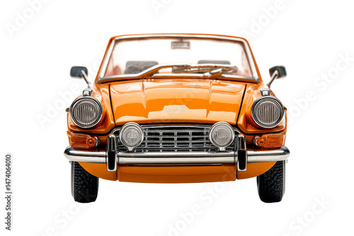 Classic car studio showcase close-up