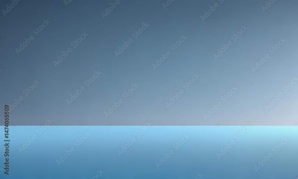 Fototapeta premium Soft blue gradient backdrop, ethereal smooth texture, surface, visual, wash