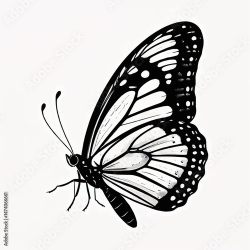 Black Silhouette Butterfly Vector