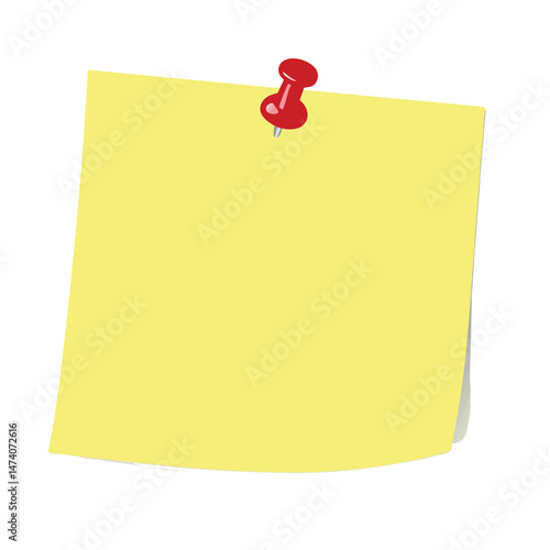 Post note. Yellow sticker