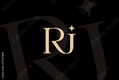 RI or IR letter logo icon design. Classic style luxury initials monogram.