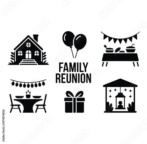 Family Reunion Celebration Design for Invitation Cards