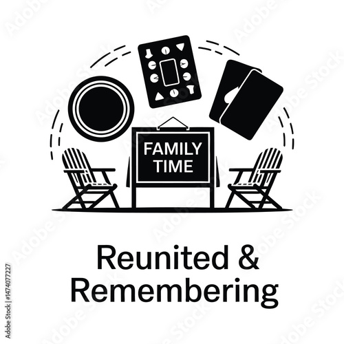 Happy Family Reunion Vector for Event Announcements