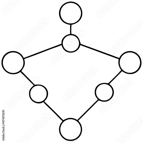 Abstract blockchain network design illustrating connections and digital technology