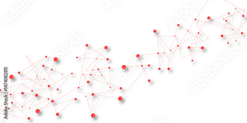 A beautiful Chaotic abstract line seamless pattern .Technology black illustration . Connected lines with dots .graphic background dots with connections for your design, illustration	
