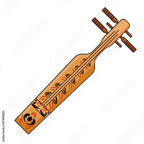 Sape Indonesian Traditional Music Instrument