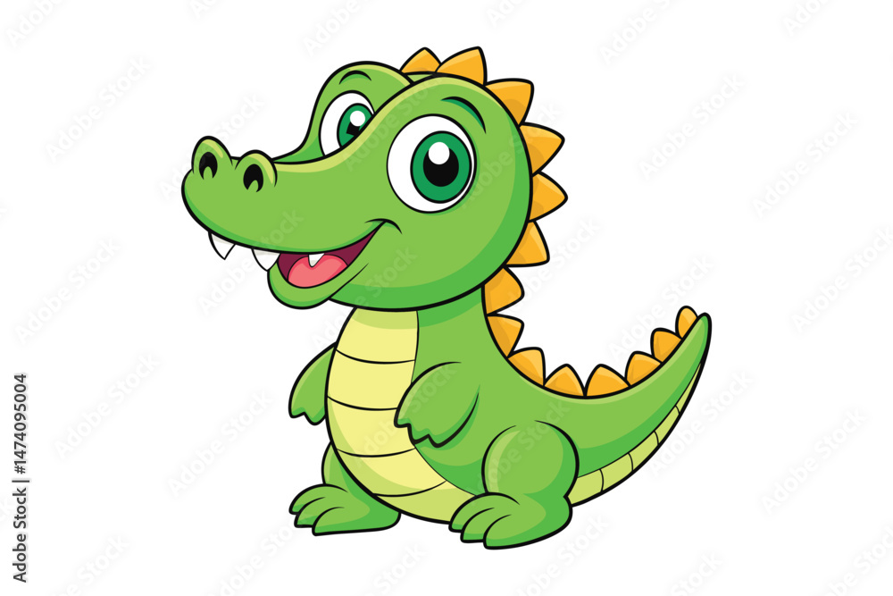 Obraz premium cute crocodile colorful Vector