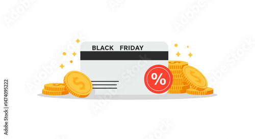 Good Black Friday credit card with coins and discounts