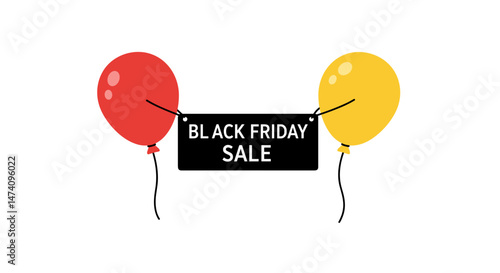 Good Black Friday gift box with black ribbon on soft fabric background