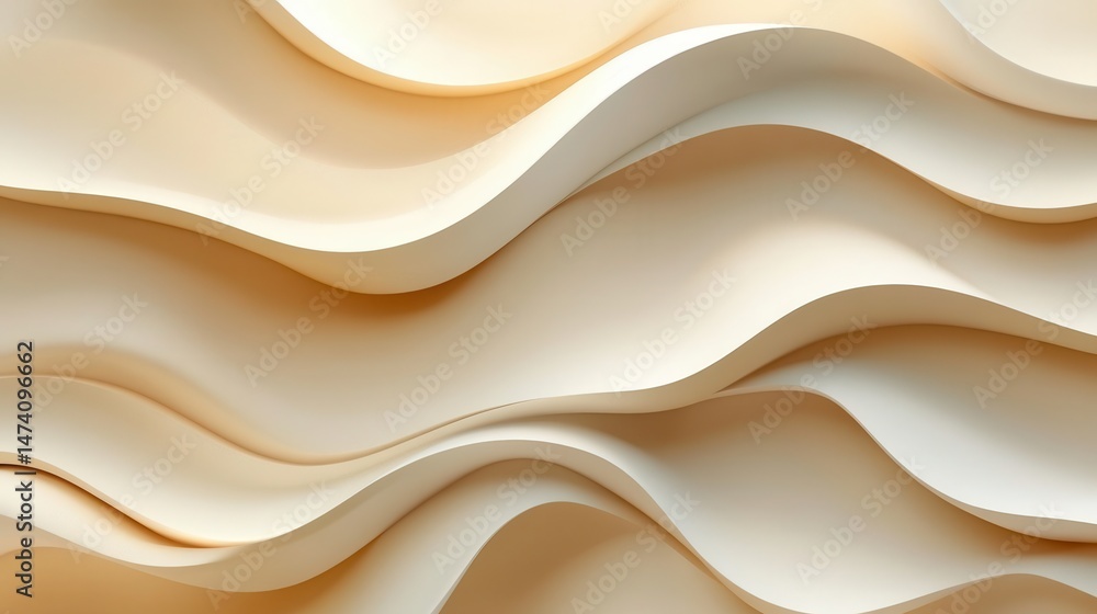 Obraz premium Abstract wavy beige background