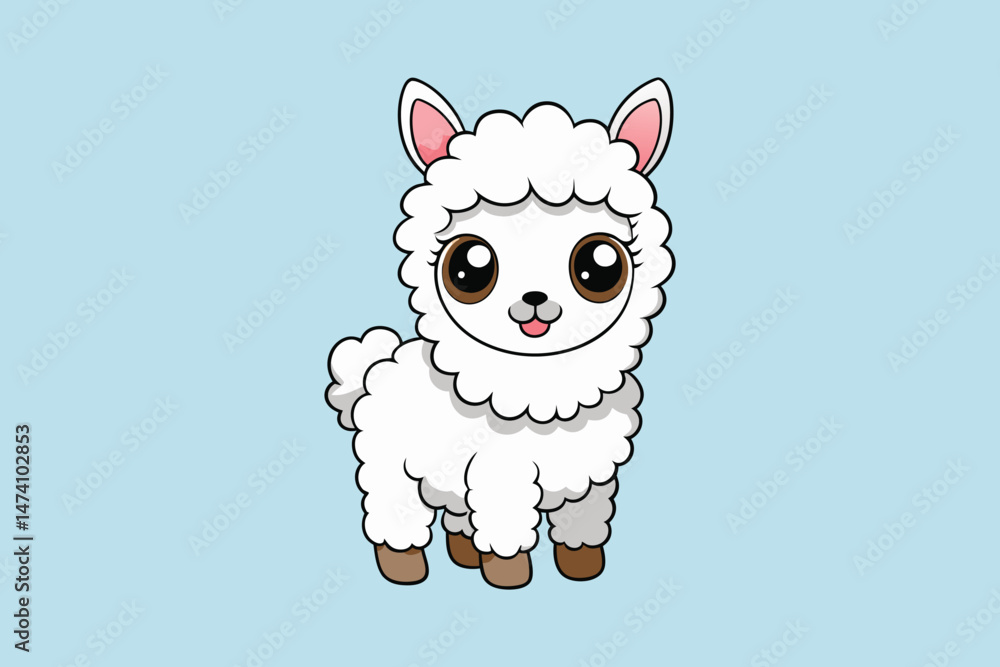 Obraz premium cute sheep colorful Vector