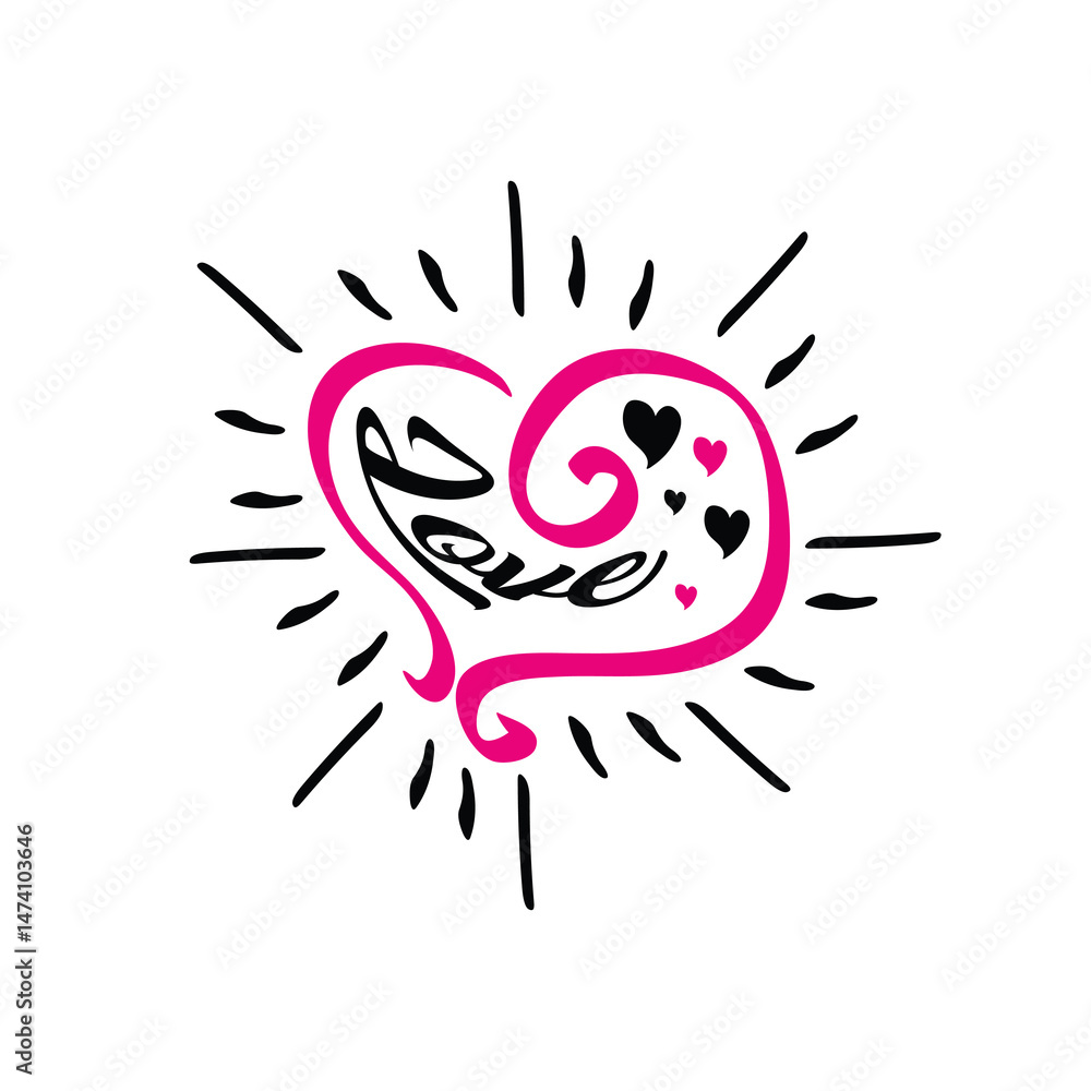 Fototapeta premium Love logo design template
