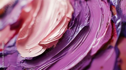 Vibrant Mixed Paint Swirl with Rich Textures in Purple and Pink Hues for Art Lovers and Creatives