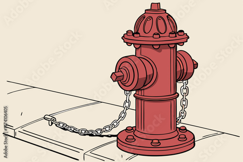 133 fire hydrant, red fire hydrant, fire hydrant with water connections, industrial equipment, urban infrastructure, emergency equipment, metal object, cylindrical shape, valve, hose connections, safe