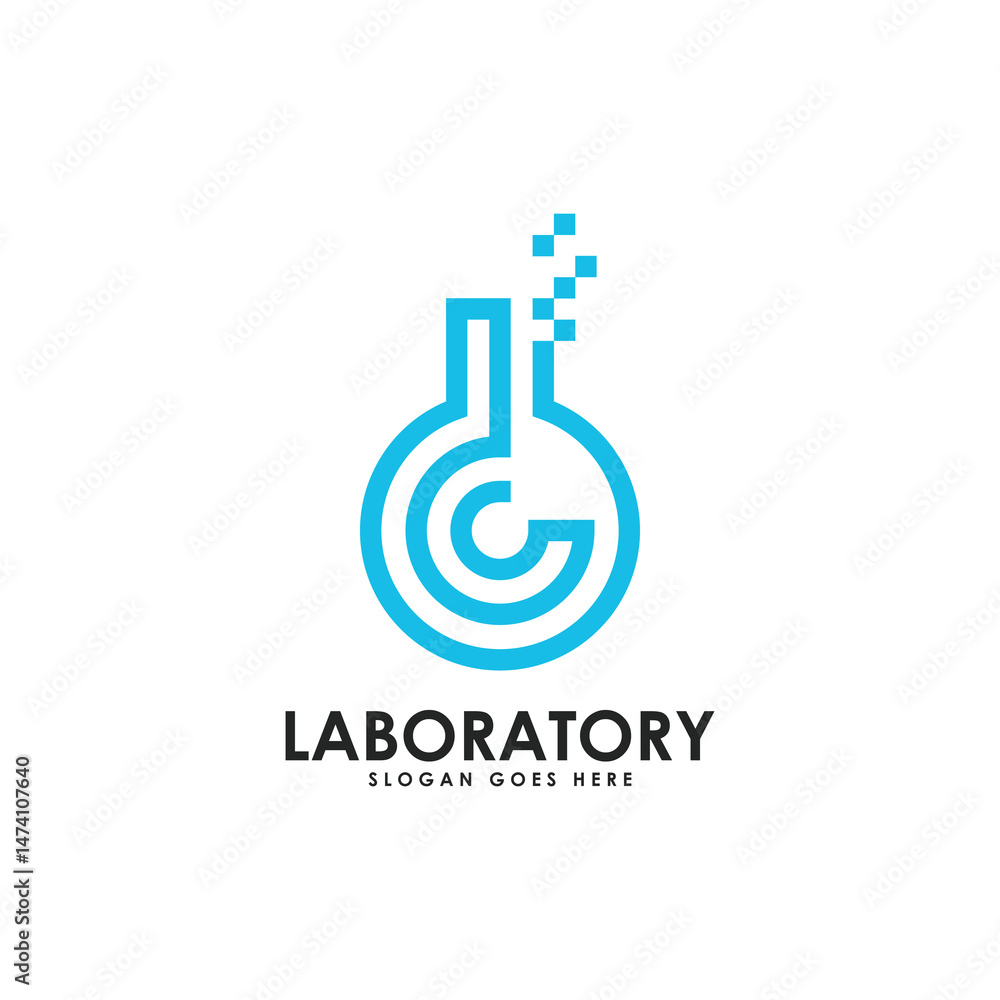 Laboratory logo design template Laboratory logo design template