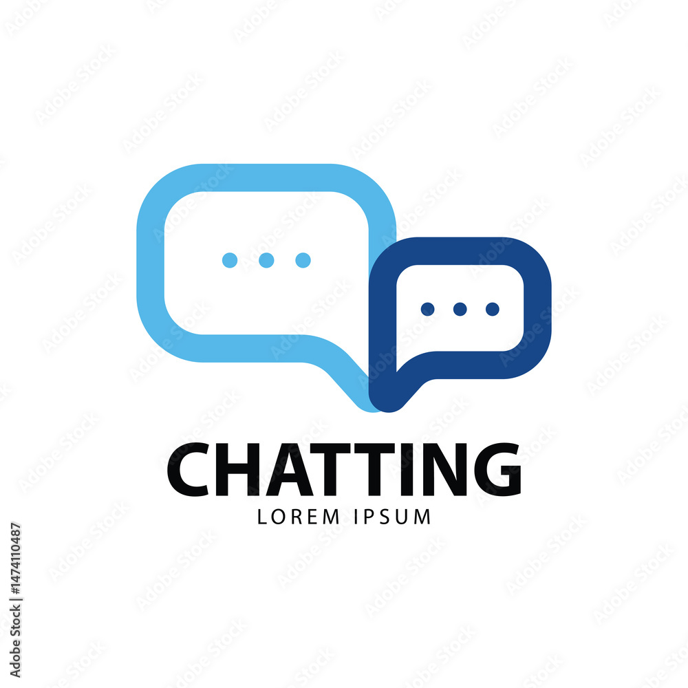 Chatting bubble logo design template Chatting bubble logo design template