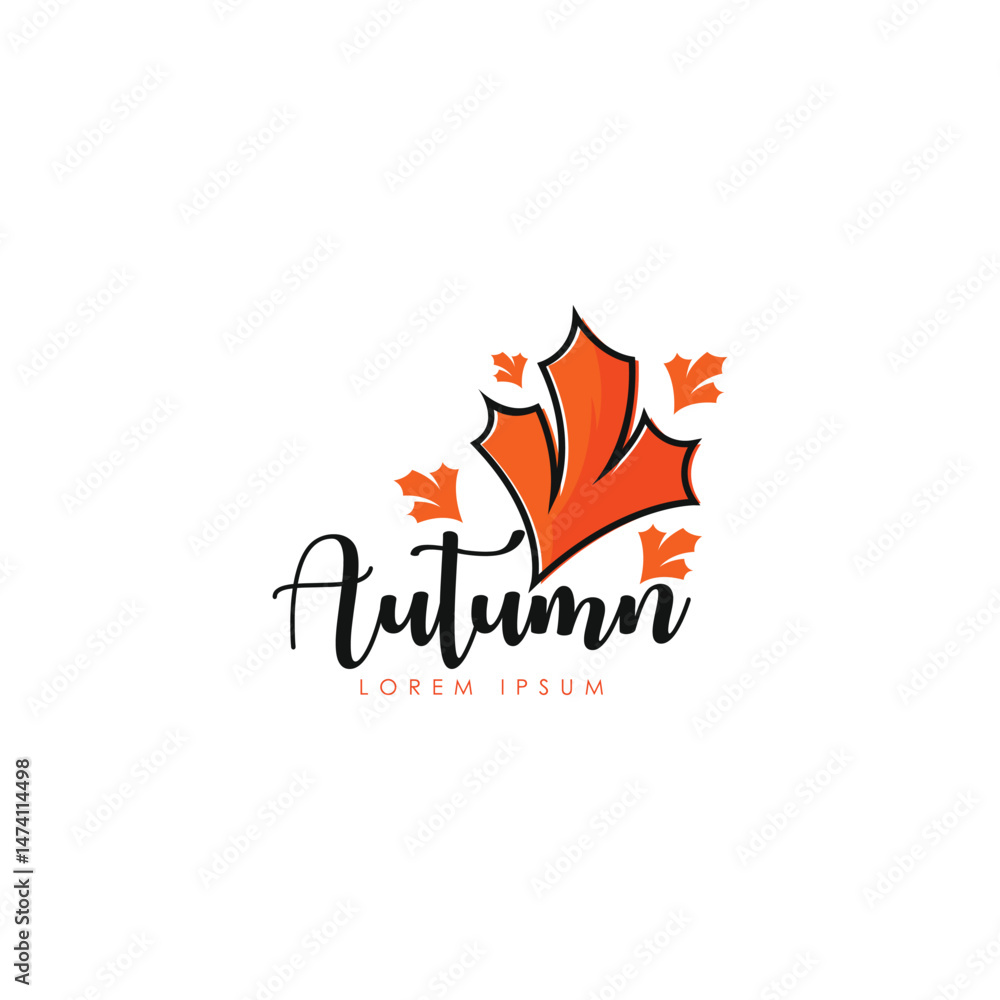 Fototapeta premium Autumn logo design template