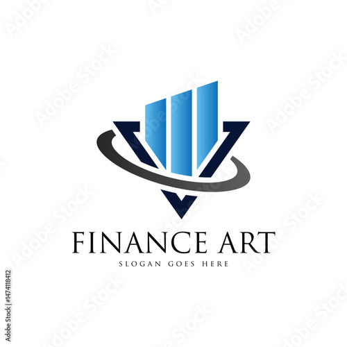 Finance and bussines logo design template