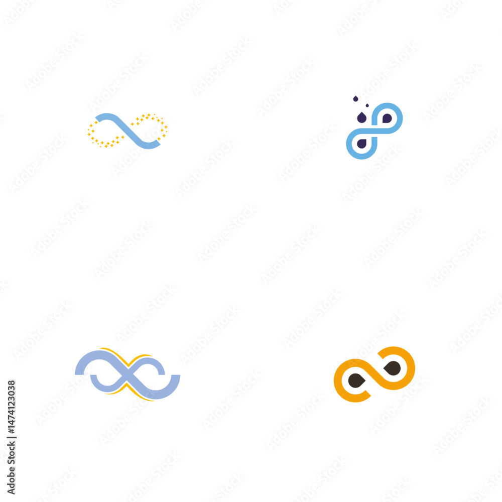 Infinity logo design template vector Infinity logo design template vector