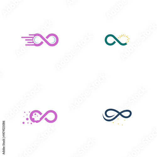Infinity logo design template vector