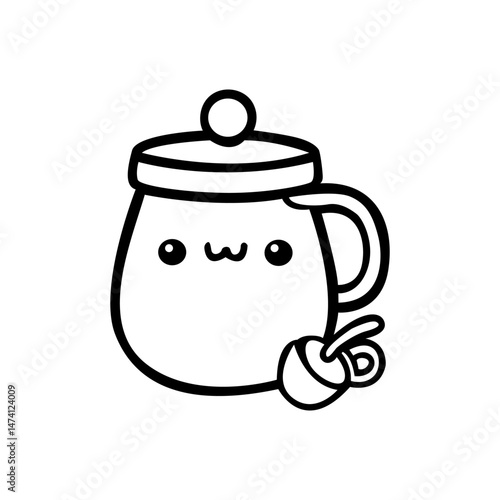 glazed sweet treats kawaii food coloring sheets Vector design