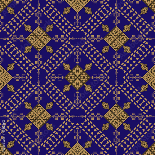 thai style fabric texture geometric ethnic