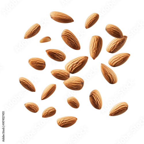 Wallpaper Mural Almonds falling against colorful lines abstract background Torontodigital.ca