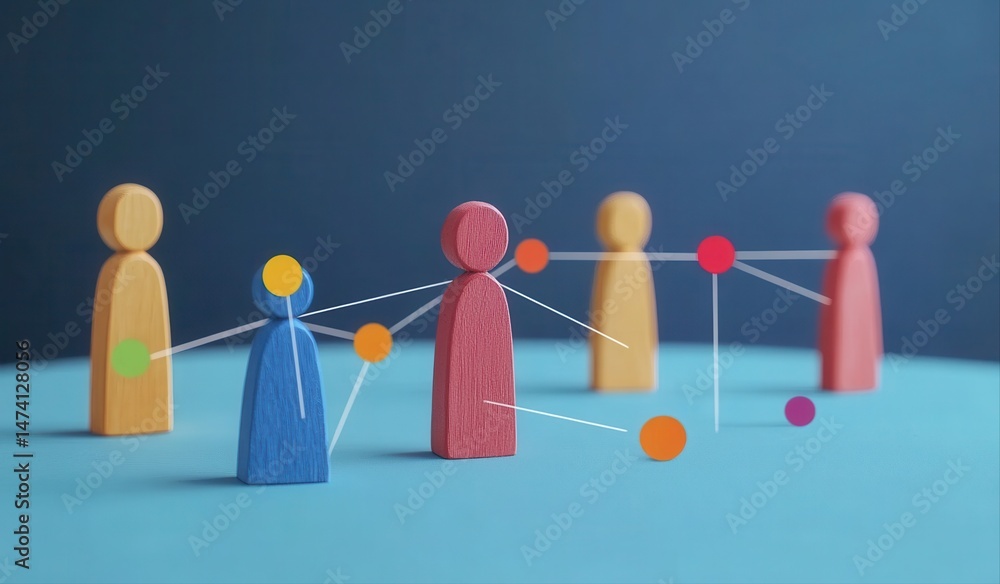 Obraz premium Connected individuals, network concept