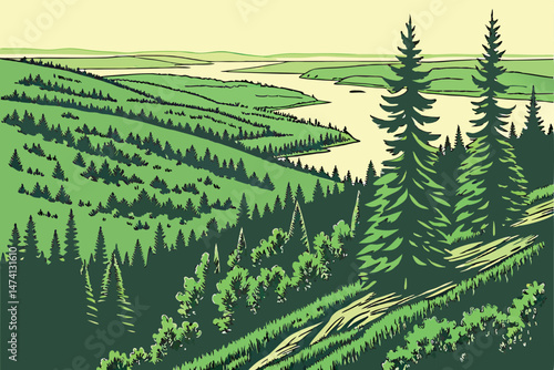 139 evergreen forest, dense pine trees, lush green vegetation, rolling hills, aerial view of canadian landscape, stunning natural scenery, detailed landscape, dramatic lighting, photorealistic, ultra 