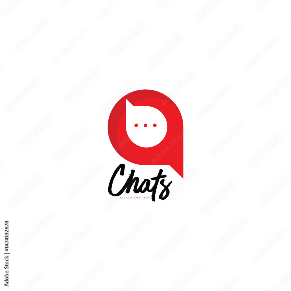 Fototapeta premium Chat bubble logo design template