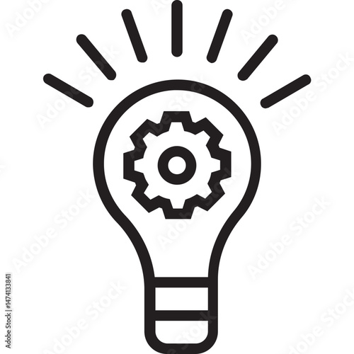  Idea Optimization Icon, Creative Thinking, Innovation Process, Idea Refinement, Concept Enhancement