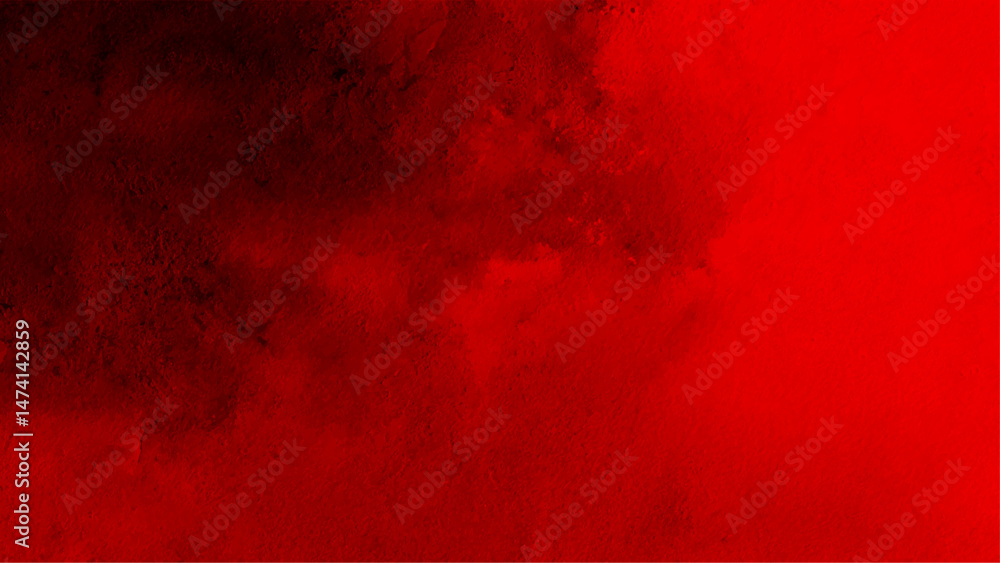 Obraz premium Red and black dark grunge red textured wall, Red and black grunge background. Abstract red