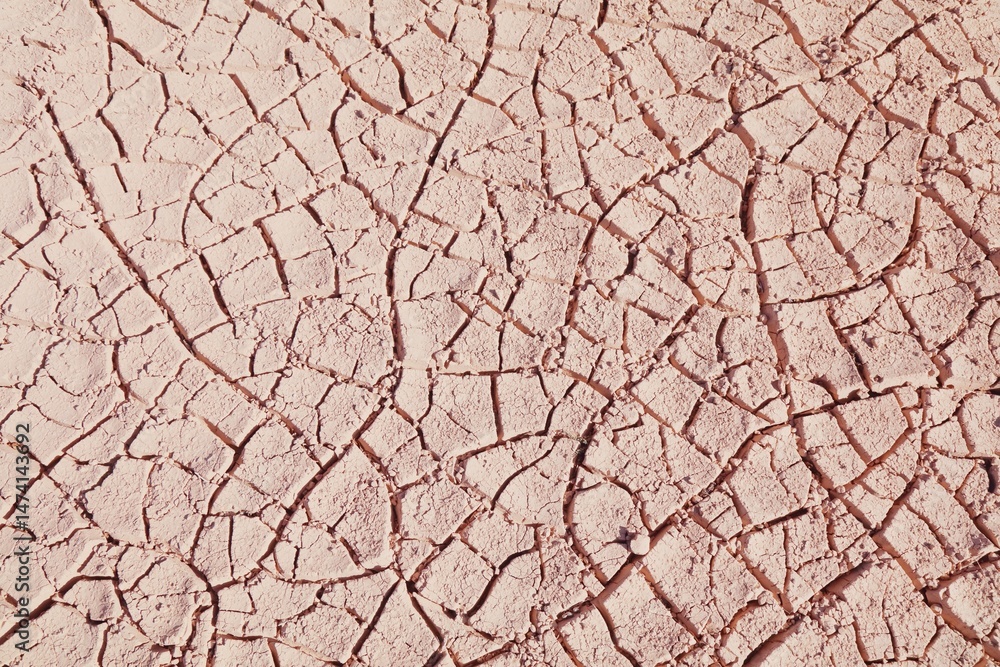 Fototapeta premium Dry ground background in Colombia - cracked earth texture