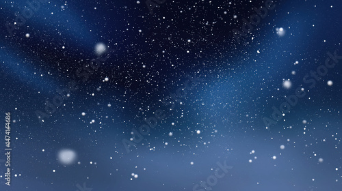 Wallpaper Mural Cold winter night sky filled with snowflakes and grain noise creating serene atmosphere Torontodigital.ca