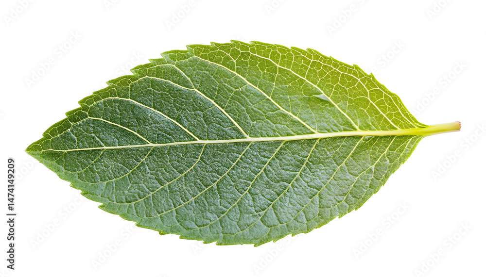 Fresh green mint leaf isolated on white