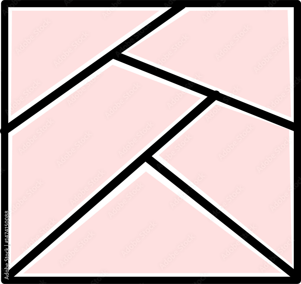 Fototapeta premium vector frame photo collage. minimalist geometric photo frame template. Mood board or photo image layout. Simple trendy geometric design.