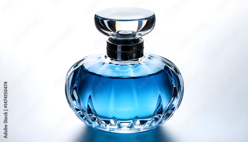 Bottle of luxury perfume isolated on white