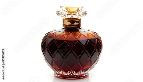 Obraz na płótnie Bottle of luxury perfume isolated on white w salonie