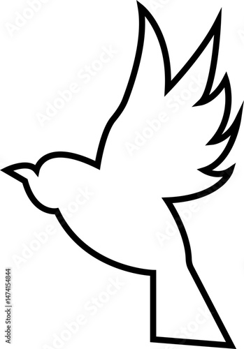 silhouette, flying, birds, wide, open, wings, vector, art, template, designs, icon, ink, grunge, afar, brush, hand-drawn, marker, crayons, icons, isolated, transparent background, mobile app, variatio