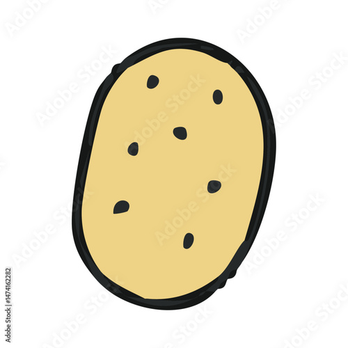 Potato Vector - Organic Root Vegetable Illustration