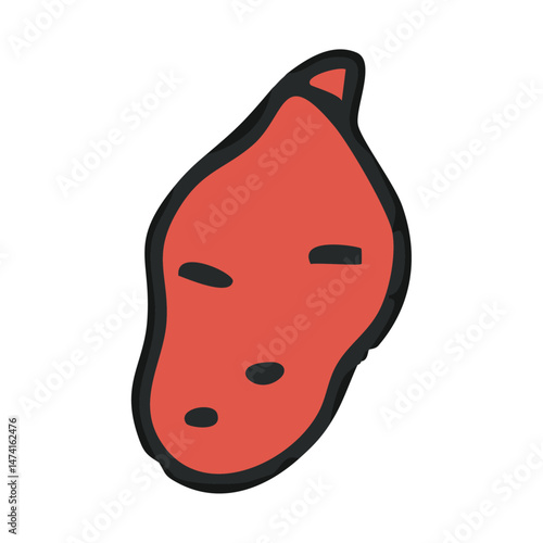 Yam Vector - Sweet Root Vegetable Illustration